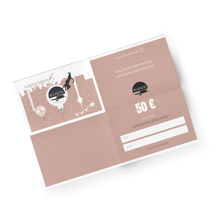 Dogsmopolitan voucher kerstmotief Düsseldorf