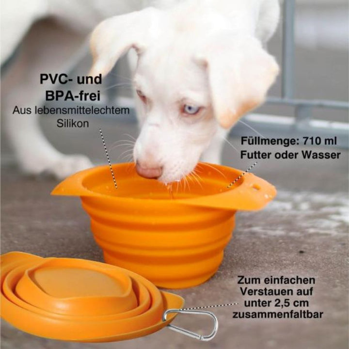 Opvouwbare hondenbak in oranje