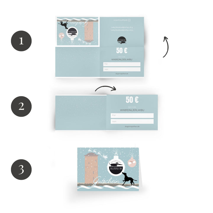 Dogsmopolitan voucher kerstmotief Domburg