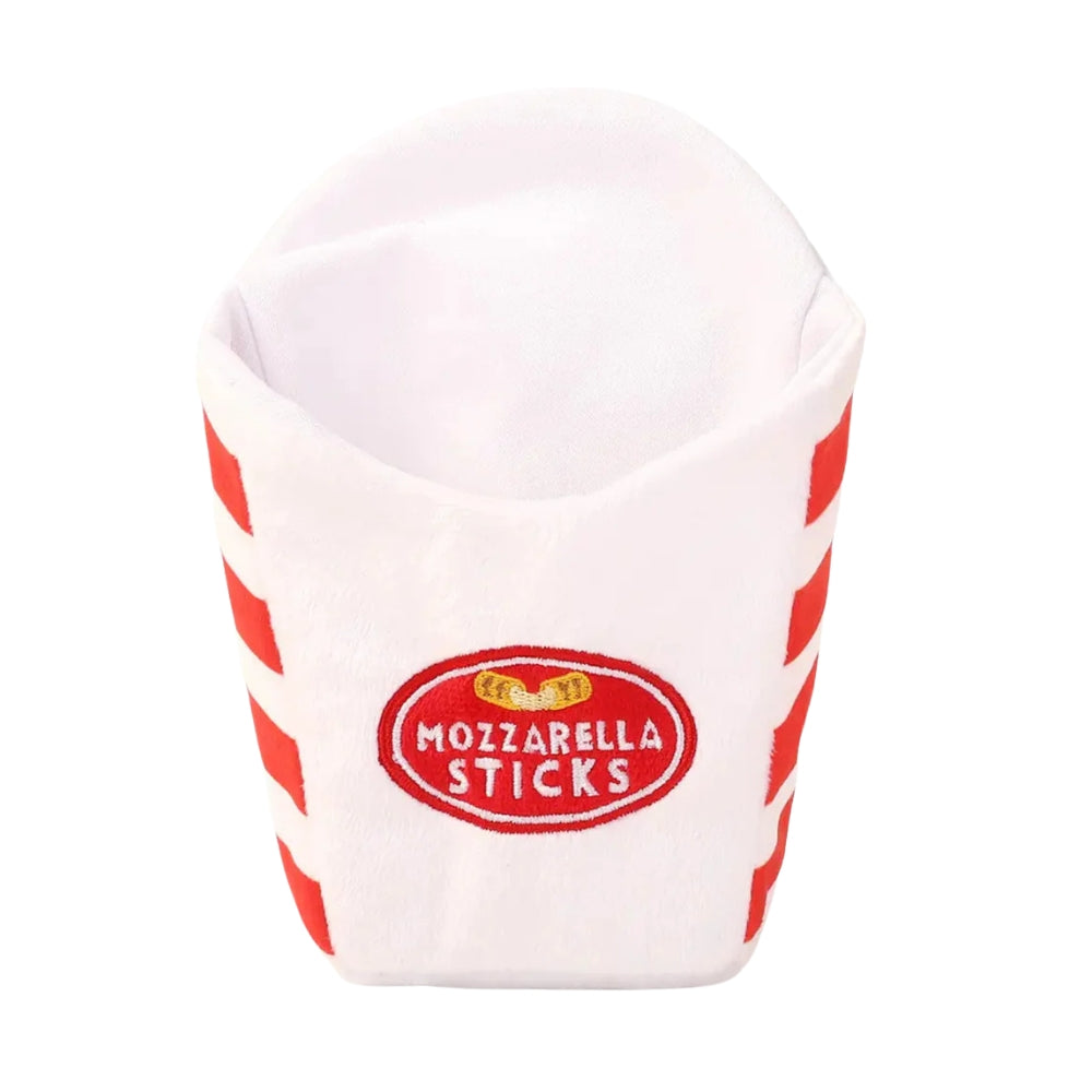 Dog toy mozzarella sticks