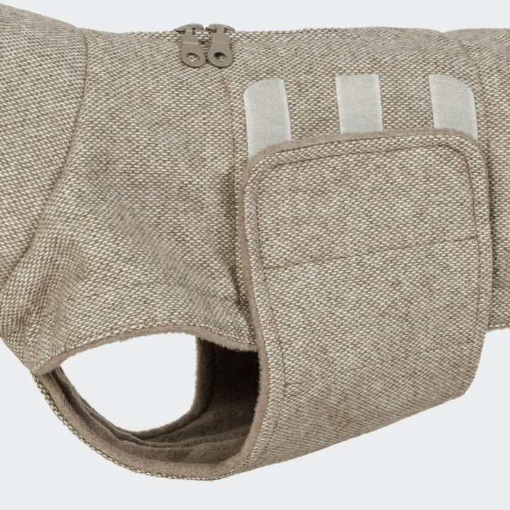 Hundemantel Dackel Brooklyn Tweed Beige
