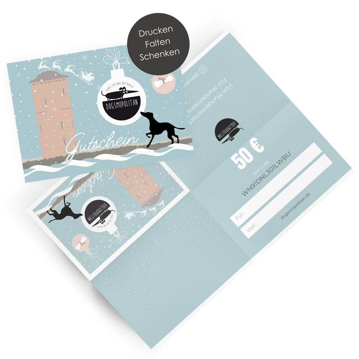 Dogsmopolitan voucher kerstmotief Domburg