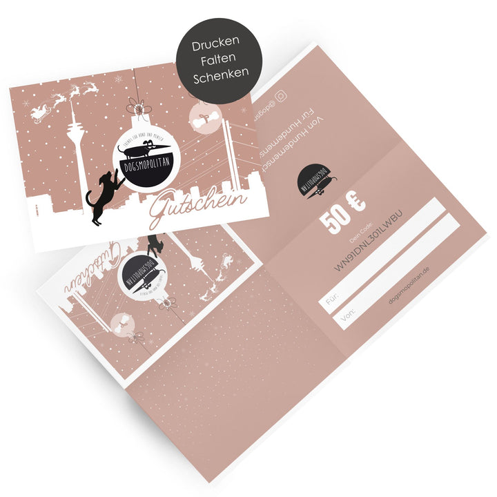 Dogsmopolitan voucher kerstmotief Düsseldorf