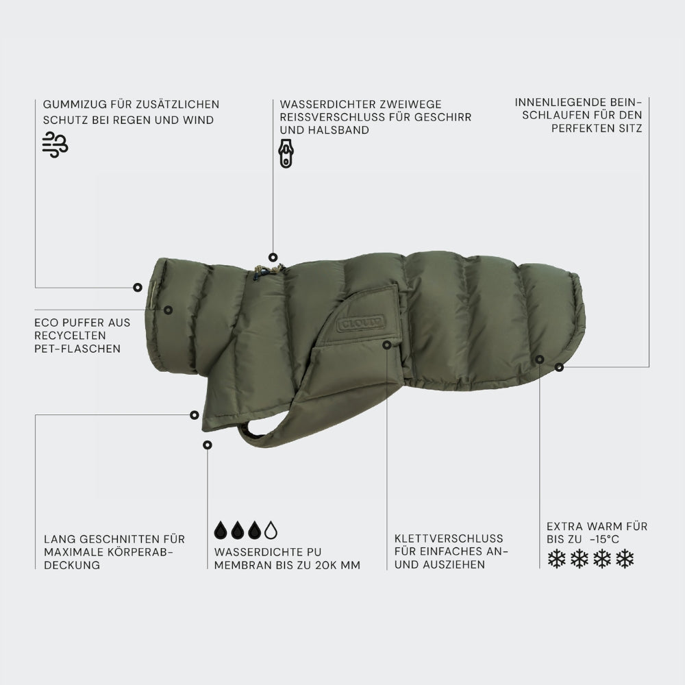 Hundemantel Everest Light Olive