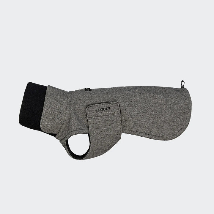 Windhundmantel Brooklyn Long Tweed Black
