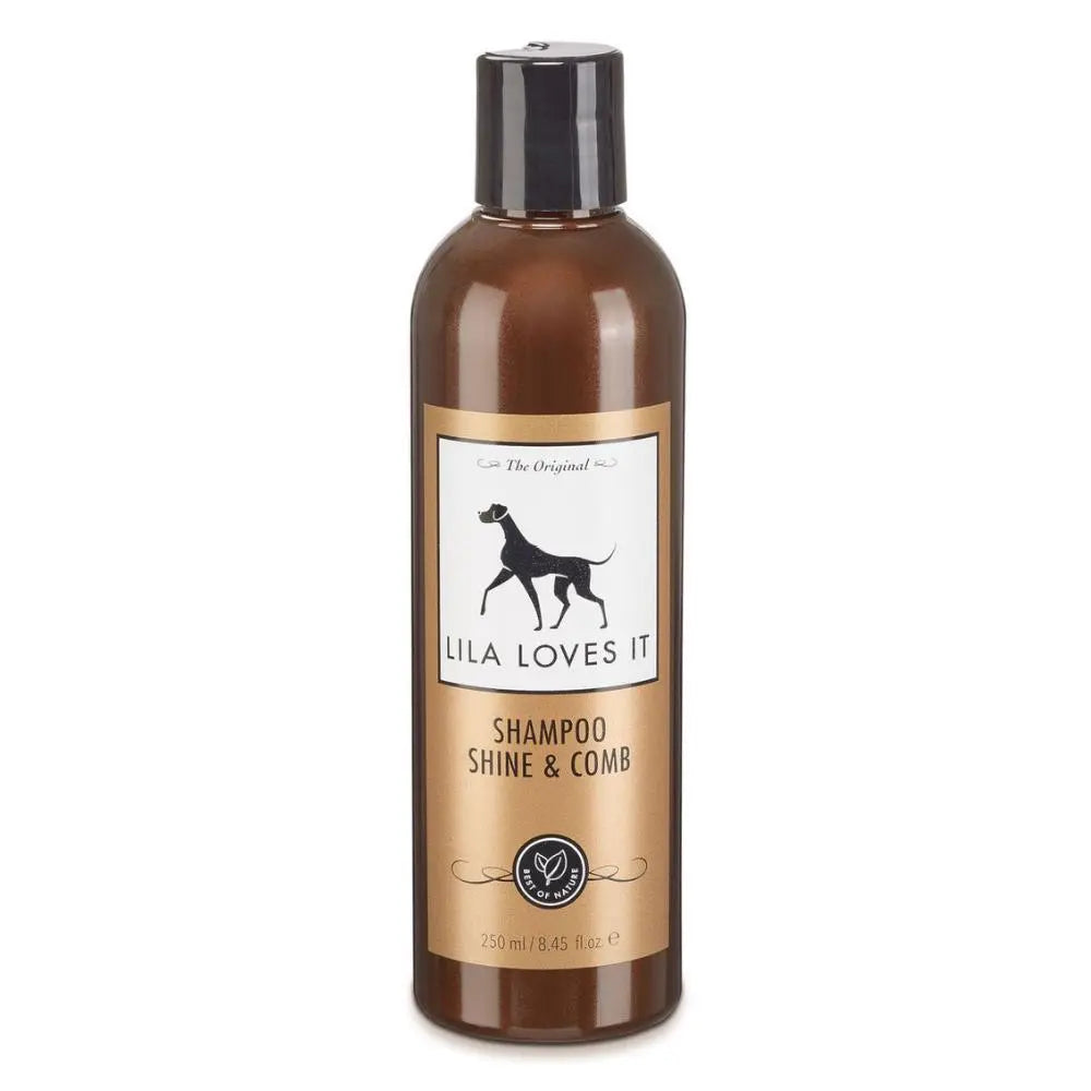 SHAMPOO SHINE& COMB FÜR FELLGLANZ Jetzt erhältlich bei Dogsmopolitan