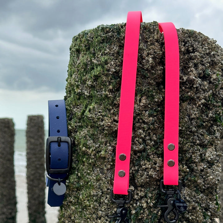 BETA-BIOTHANE® Halsband en Lijn Felroze