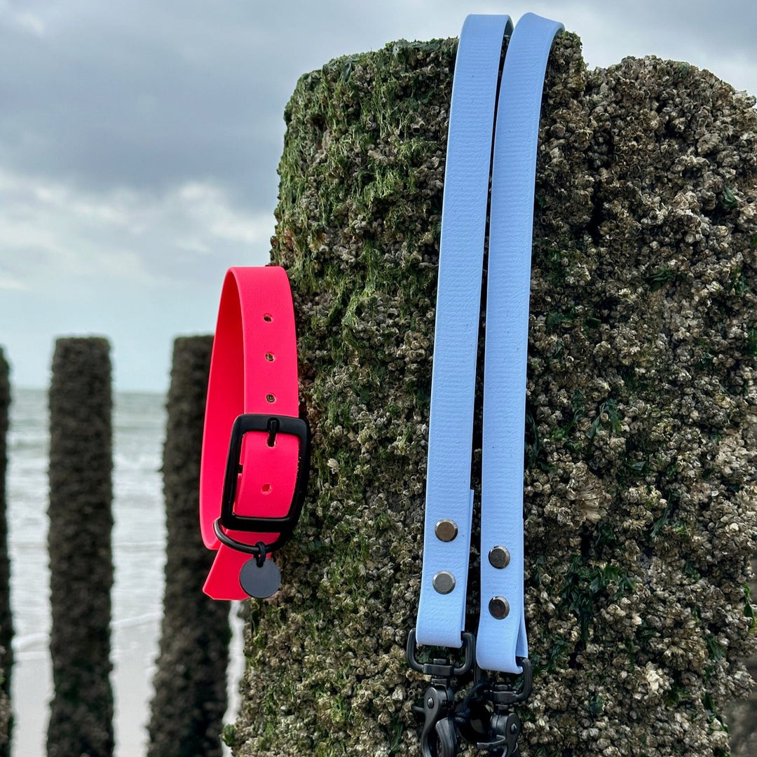 BETA-BIOTHANE® Halsband en Lijn Felroze