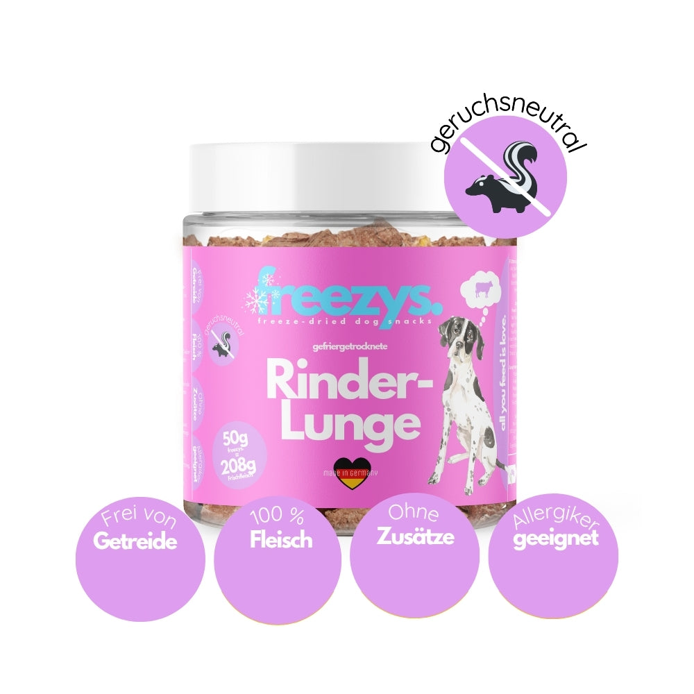 Hundeleckerli Rinderlunge gefriergetrocknet 50g