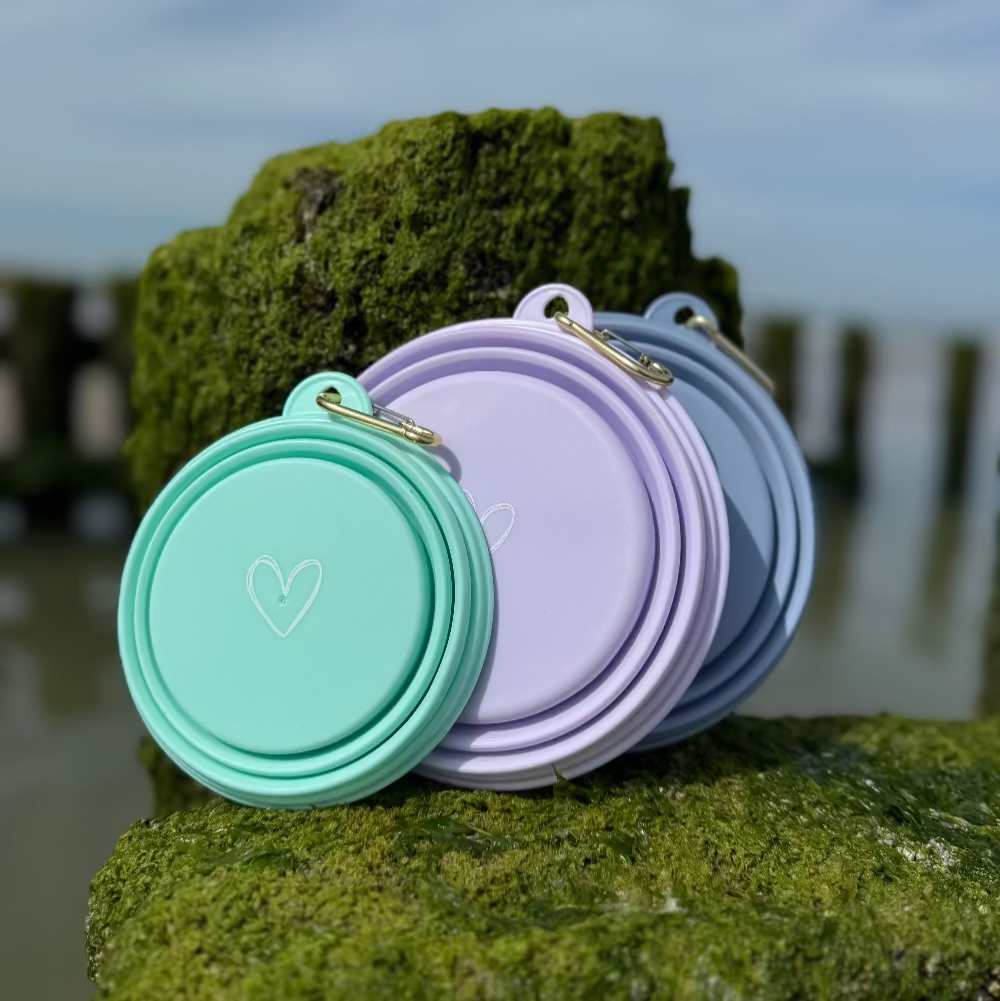 Foldable ToGo dog bowl with carabiner – 350 ml / 650 ml