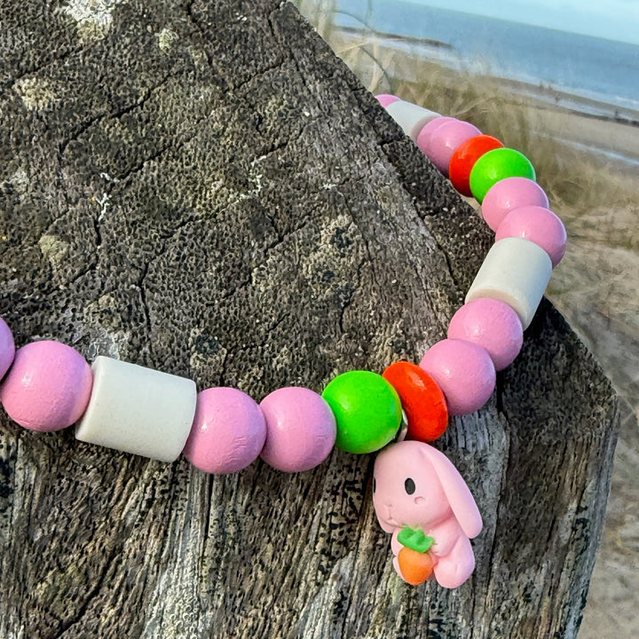 Hippie Kettchen mit EM-Keramik Bunny