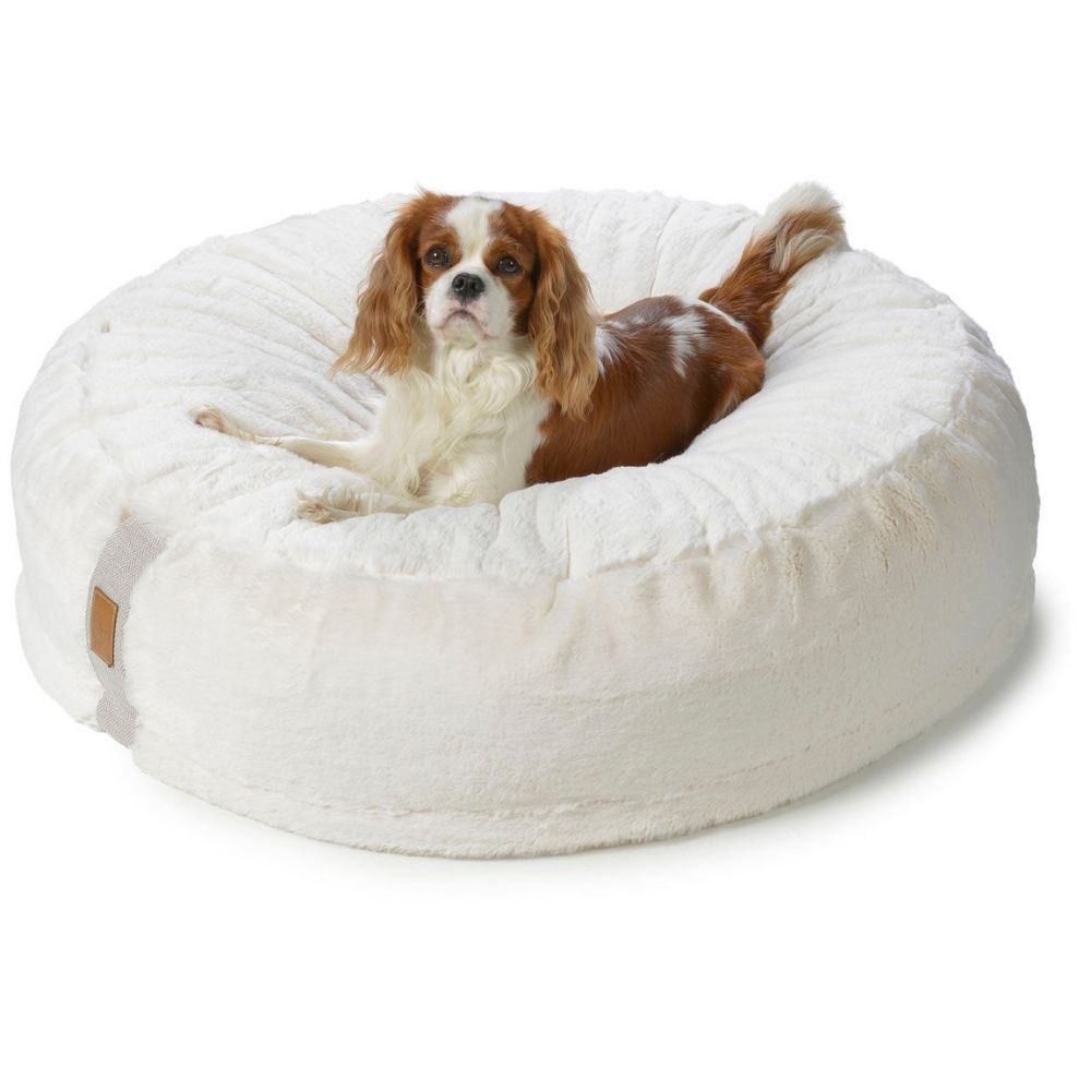 HYGGEBED - Handgefertigtes Hundebett in der Farbe Ivory
