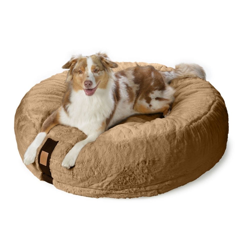 HYGGEBED - Handgefertigtes Hundebett in der Farbe Maroon
