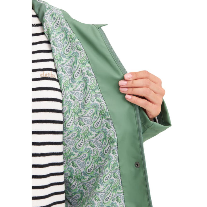 Friese Traveby Paisley Damen Regenjacke Hedge Green