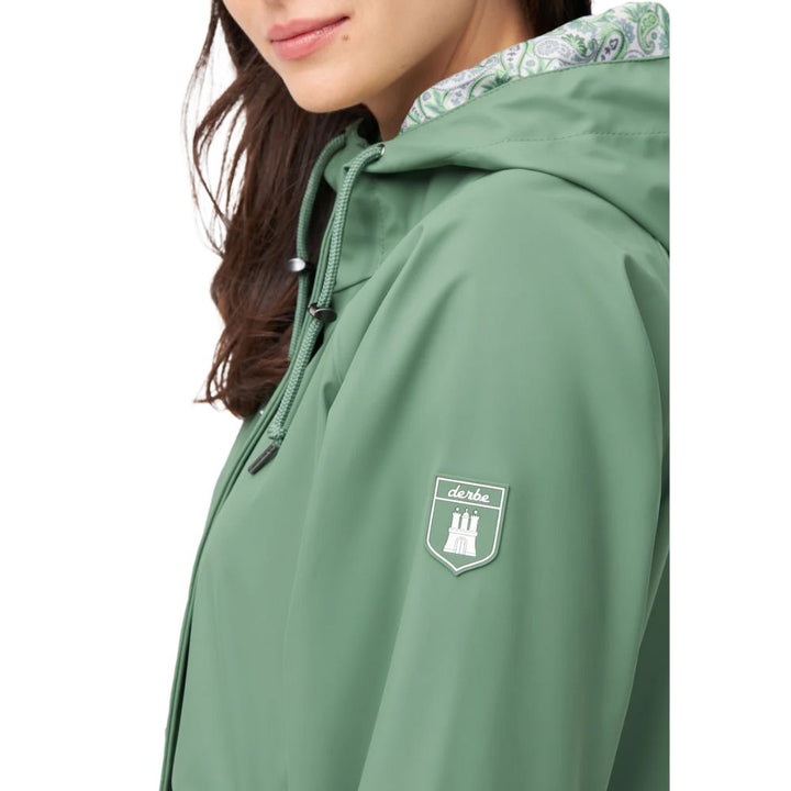 Friese Traveby Paisley Damen Regenjacke Hedge Green