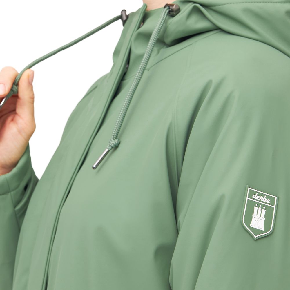 Gefütterte Regenjacke Tidaholm Derbe Hedge Green