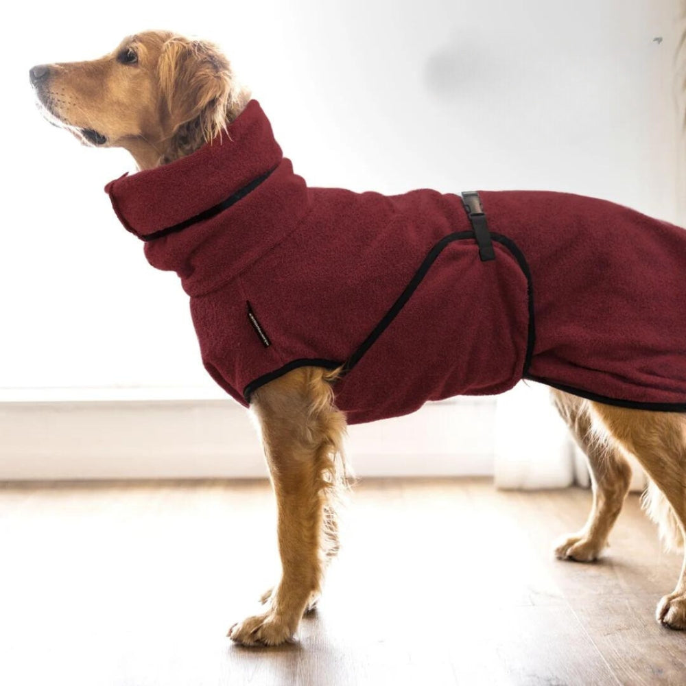 Dog bathrobe Bordeaux