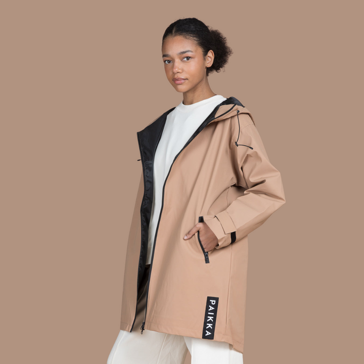 Regenjacke hochreflektierend Taupe