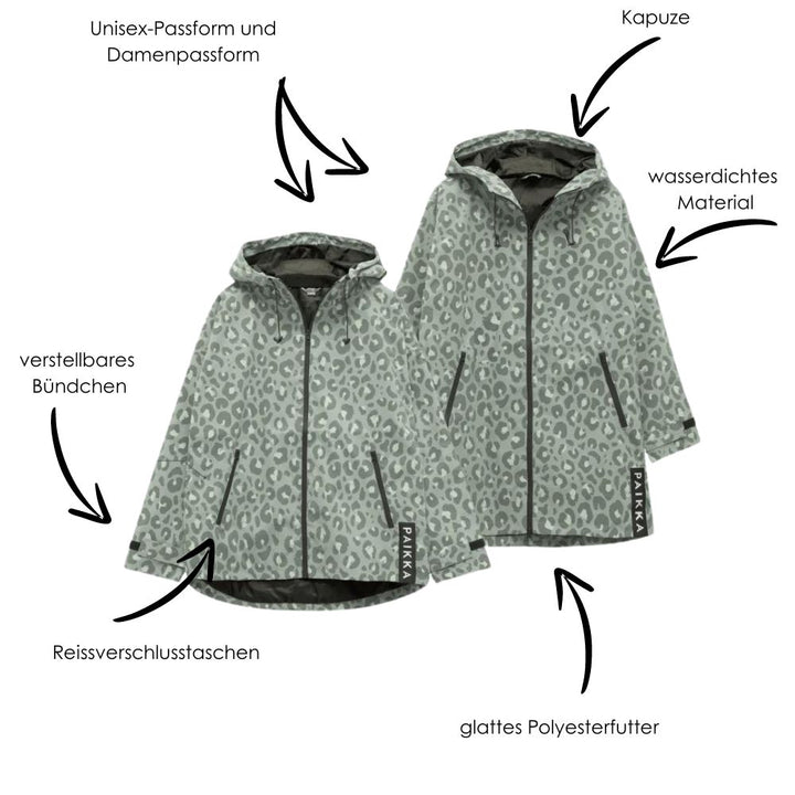 Regenmantel / Regenjacke Damen Leo Grün von PAIKKA