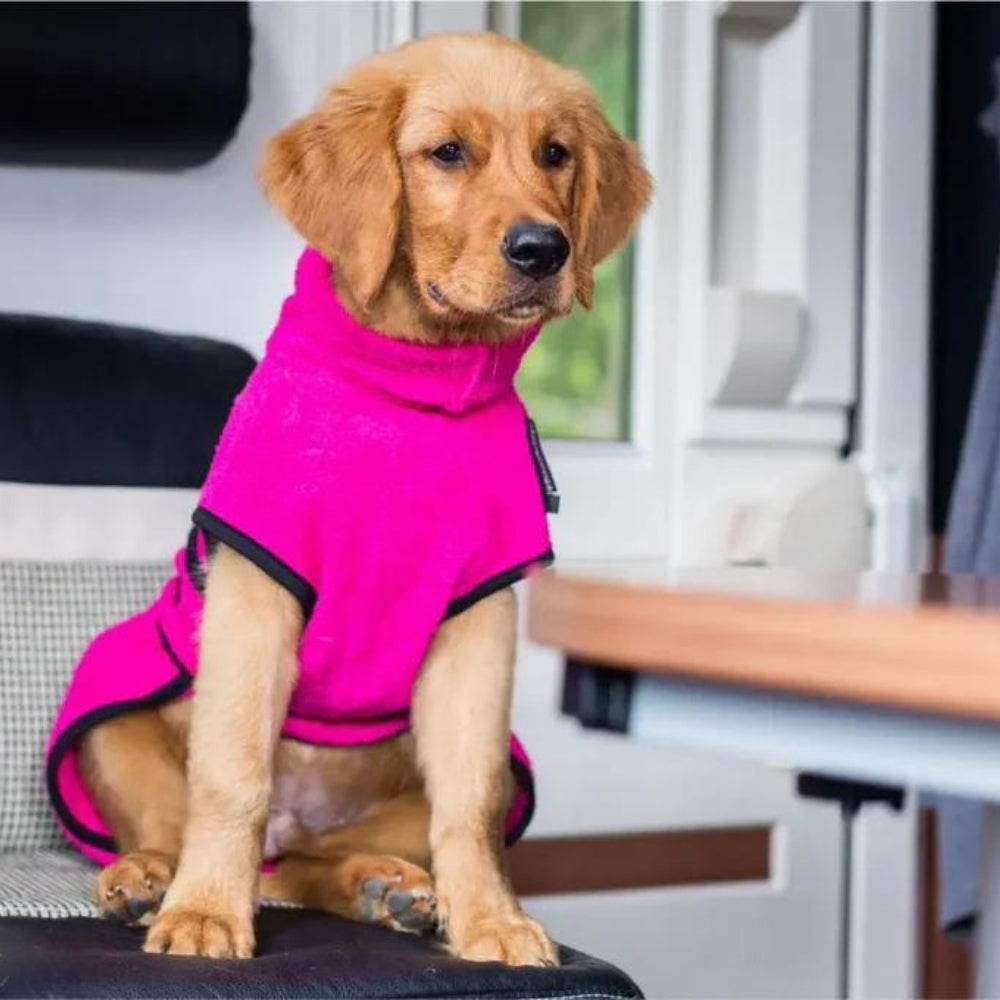 Dog Bathrobe Pink 