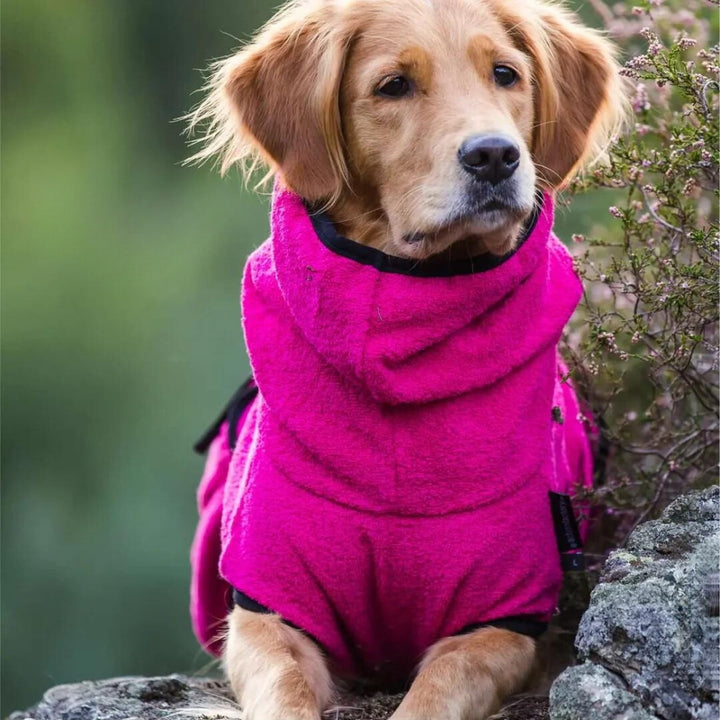 Hundebademantel Pink