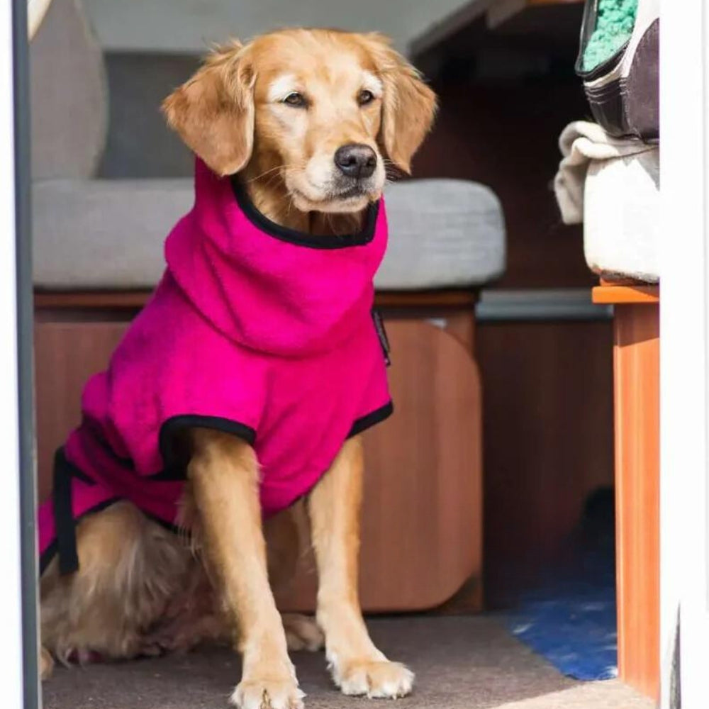 Dog Bathrobe Pink 