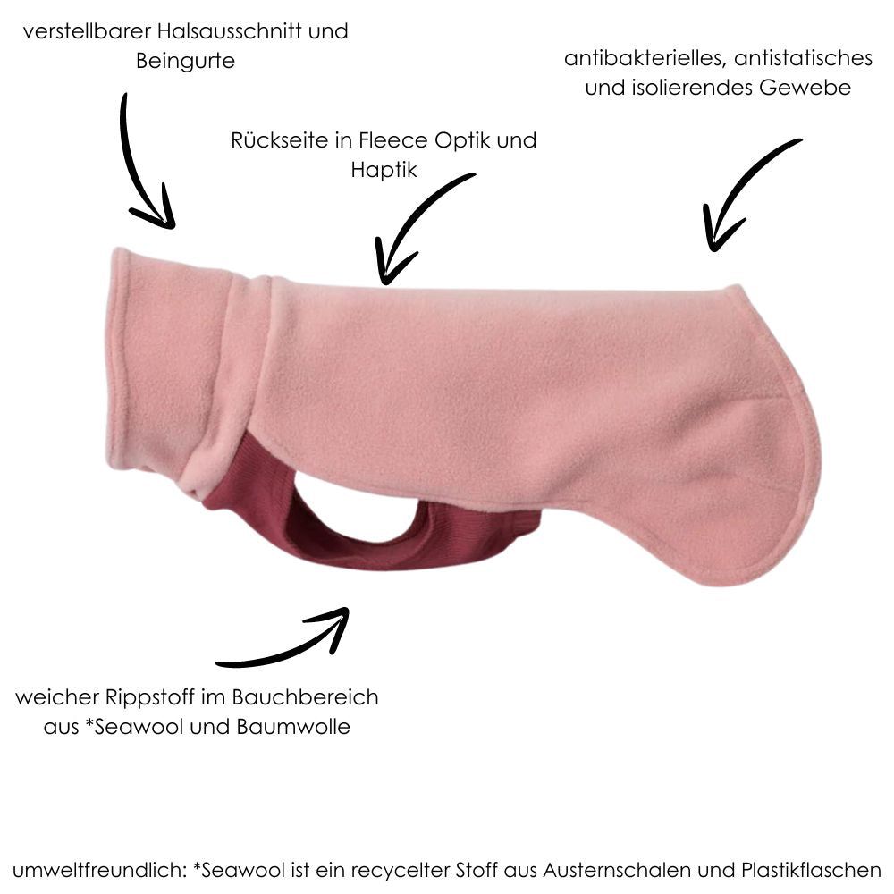 Hundepullover Rosa aus Seawool von PAIKKA