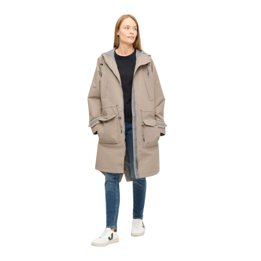Phoeby Dog Damen Regenjacke Cobblestone Neutral Grey