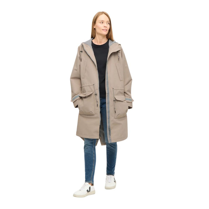 Phoeby Dog Damen Regenjacke Cobblestone Neutral Grey