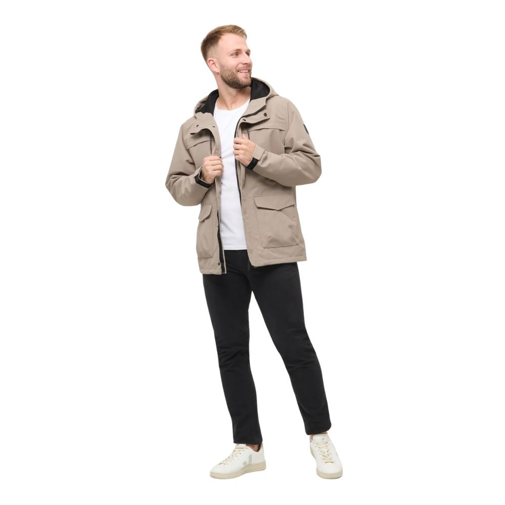 Phoeby Dog Herren Regenjacke Cobblestone Jet Black