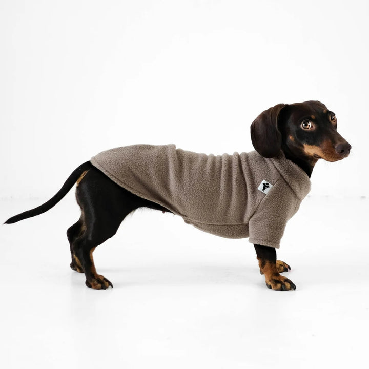 PULLOVER für Dackel in Walnut