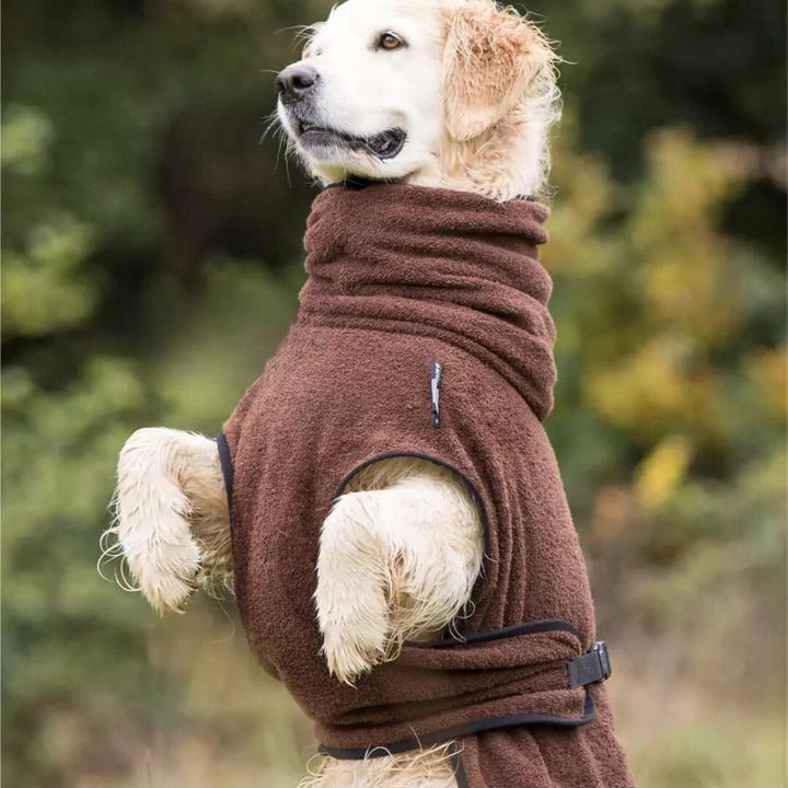 Dog Bathrobe Brown 