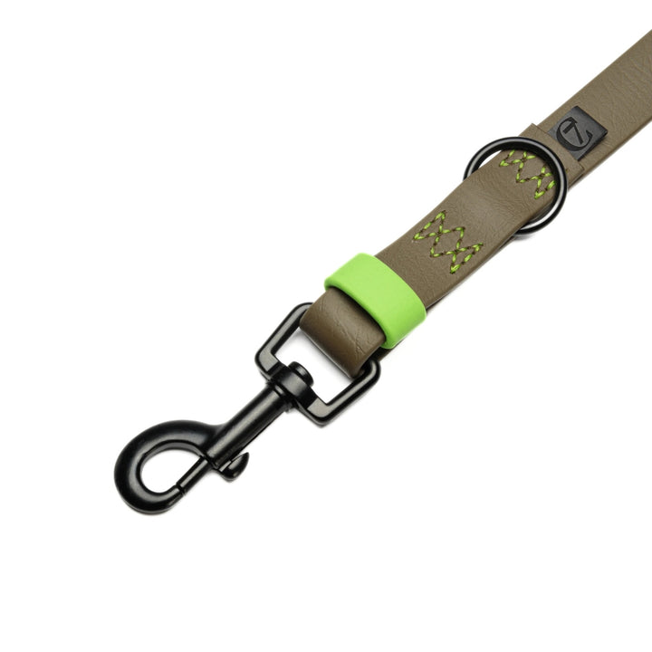Hundeleine BioThane Ipanema - Olive-Neon Green