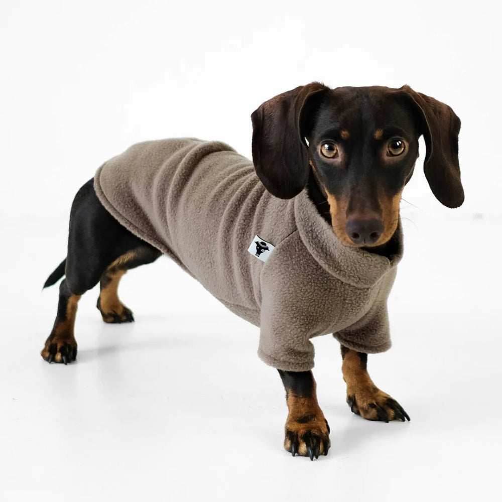 PULLOVER für Dackel in Walnut