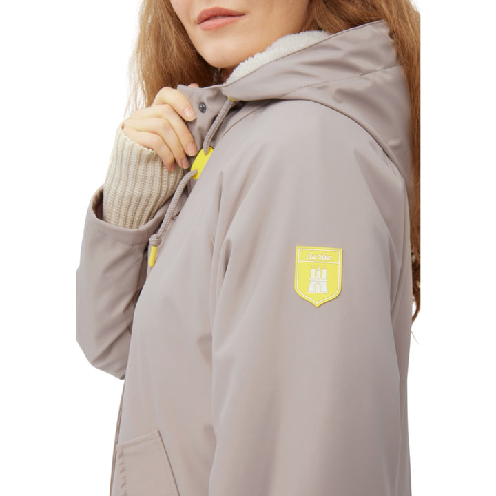 Friese Tidaholm Damen Regenjacke Cobblestone Beige Gefüttert