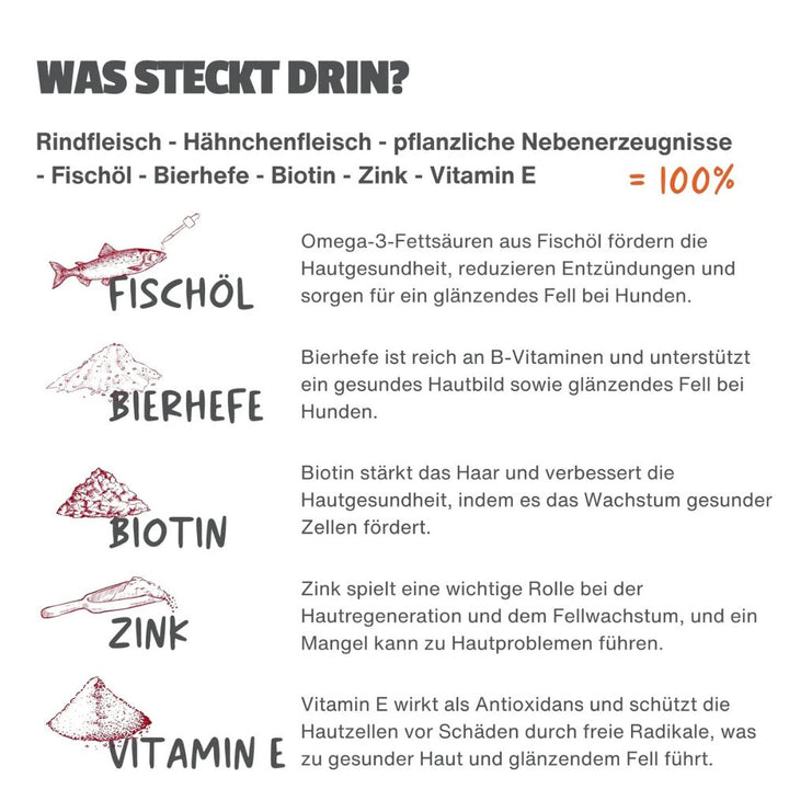 Funktionssnack Escapure Haut- und Fellpflege Rind