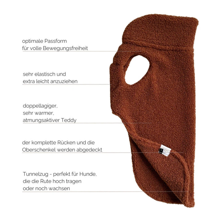 Hondentrui CozyShirt blijf warm Teddy cognac