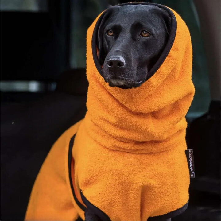 Hundebademantel Orange