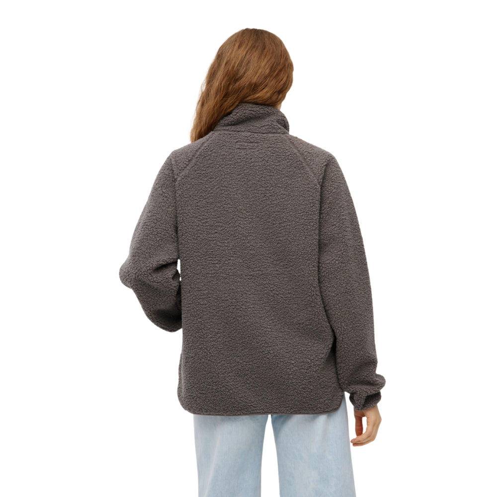 Kuschelby Damen Fleecejacke Morel Braun Teddy