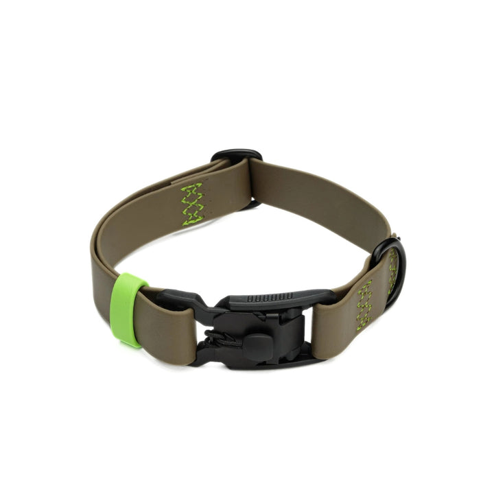 Hundehalsband BioThane Ipanema - Olive-Neon Green