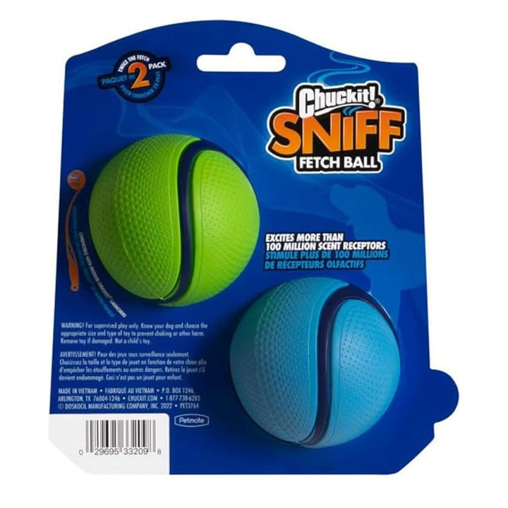 Chuck it Sniff Fetch Ball: 2 Bälle mit Speck- und Erdnussbutterduft!