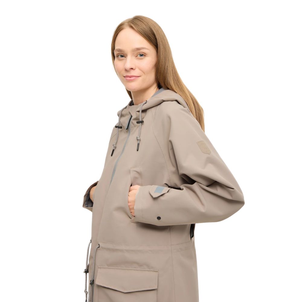 Phoeby Dog Damen Regenjacke Cobblestone Neutral Grey