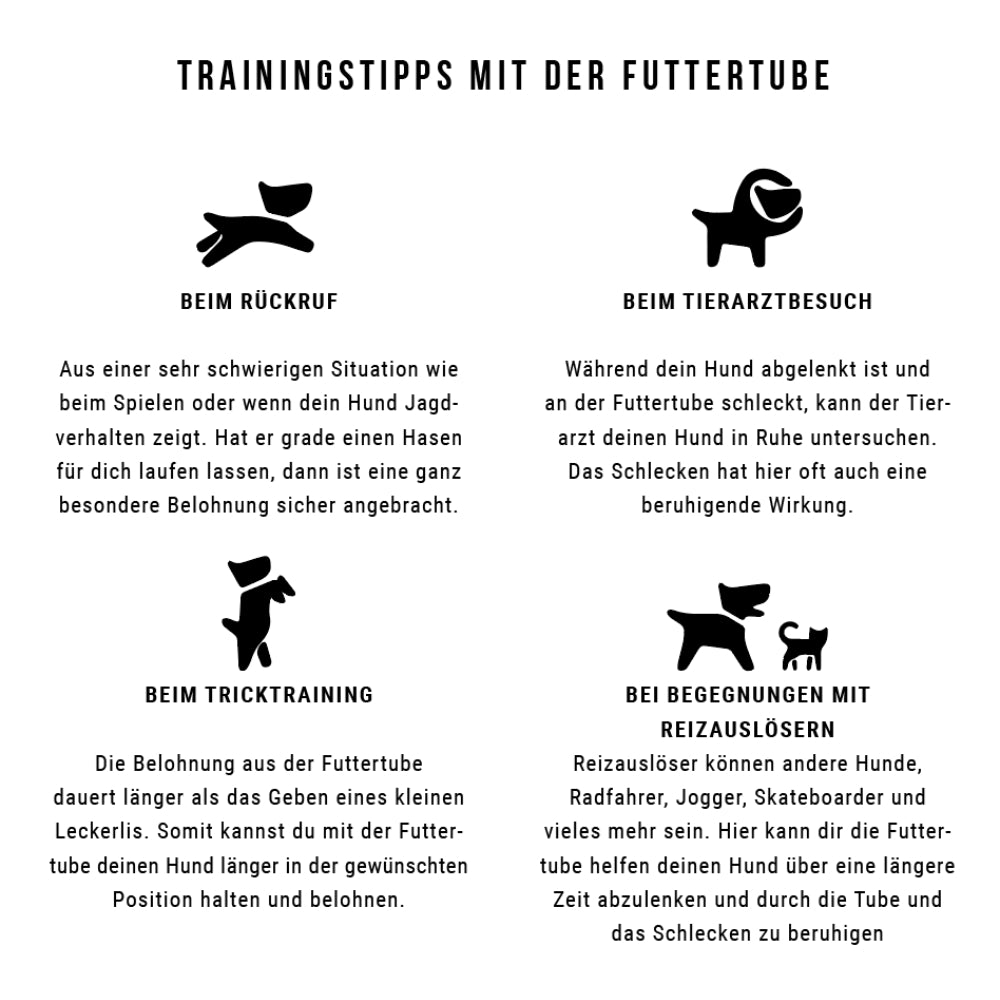 Futtertube- ideal fürs Training geeignet