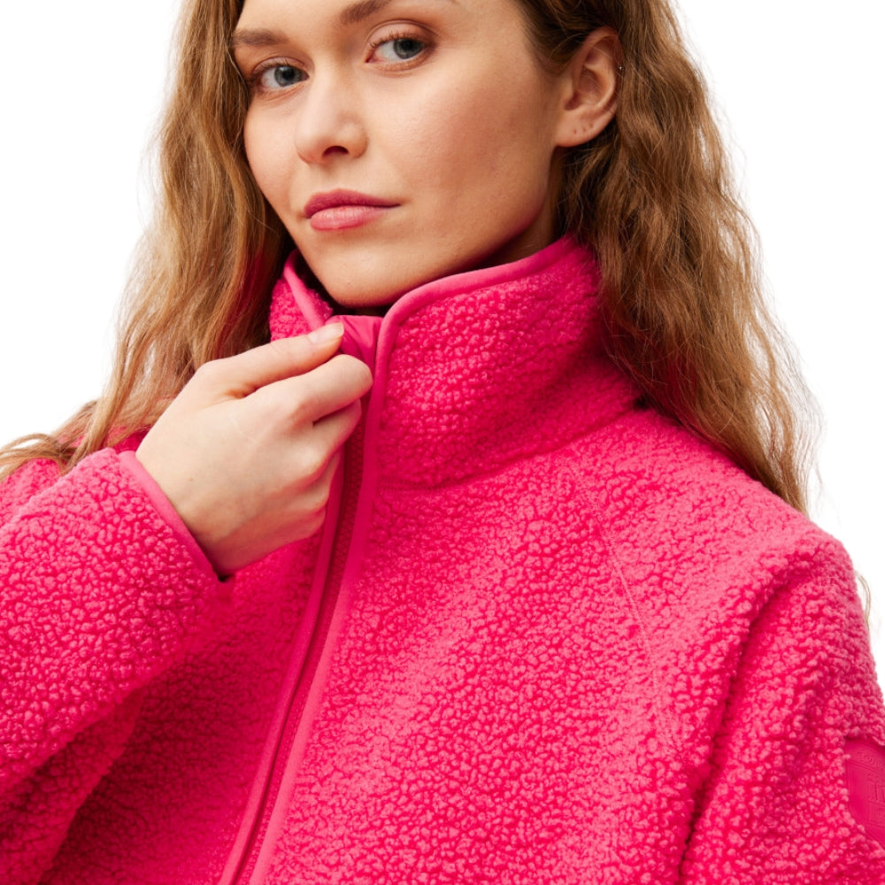 Kuschelby Damen Fleecejacke Azalea Pink Teddy