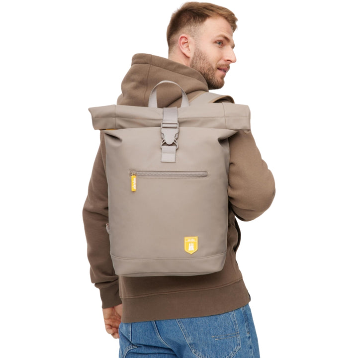 Derbe Ruck Rucksack Cobblestone Beige Rolltop Wasserabweisend