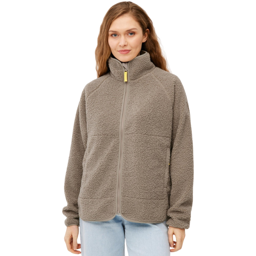 Kuschelby Damen Fleecejacke Cobblestone Beige