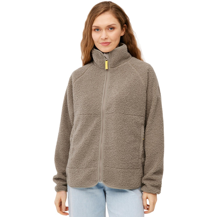 Kuschelby Damen Fleecejacke Cobblestone Beige