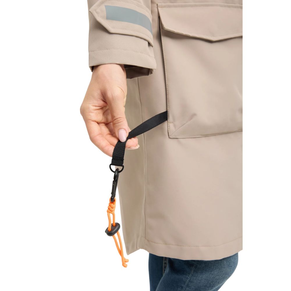 Phoeby Dog Damen Regenjacke Cobblestone Neutral Grey