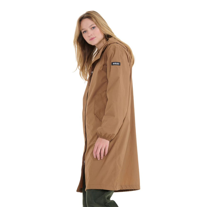 Langer wasserdichter Parka für Damen Kraft - AIGLE MTD® Technologie