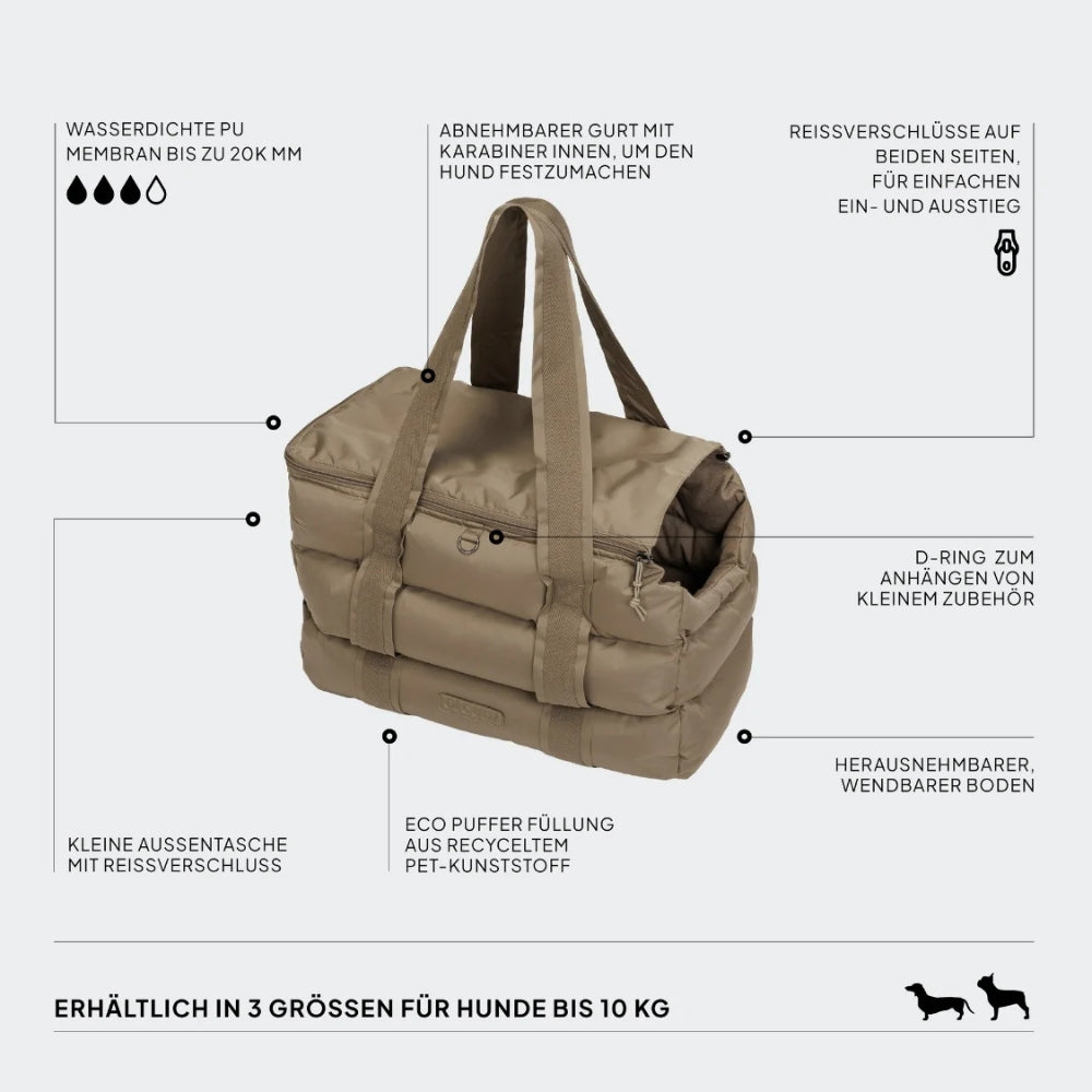 Tragetache für Hunde "Montreal" in Light Olive